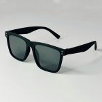 Black Retro Square Unisex Sunglasses For Men And Women