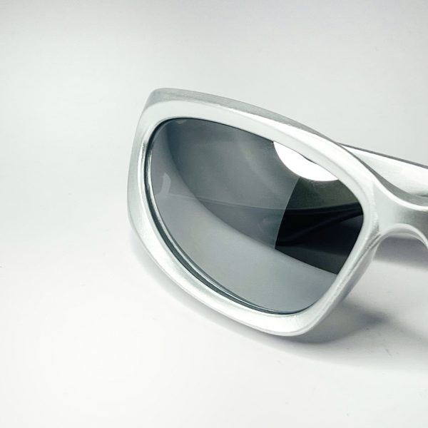 Y2K Metallic Silver Sunglasses