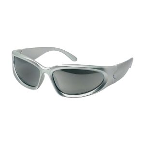 Y2K Metallic Silver Sunglasses