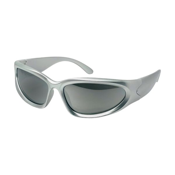 Y2K Metallic Silver Sunglasses