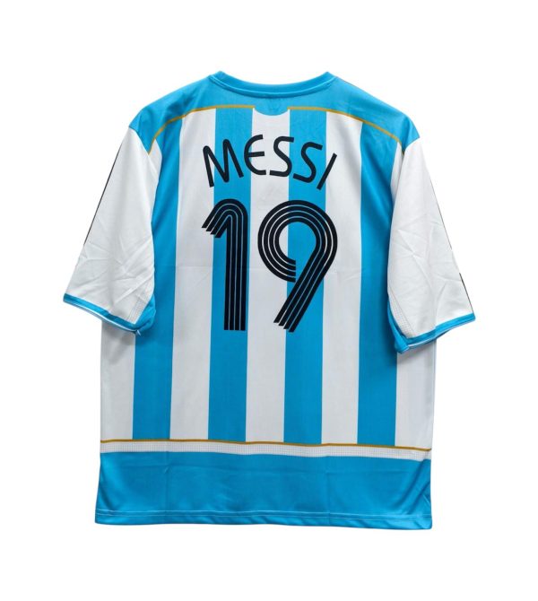 MESSI ARGENTINA HOME KIT 2006 EMBROIDERY FIVE SLEEV