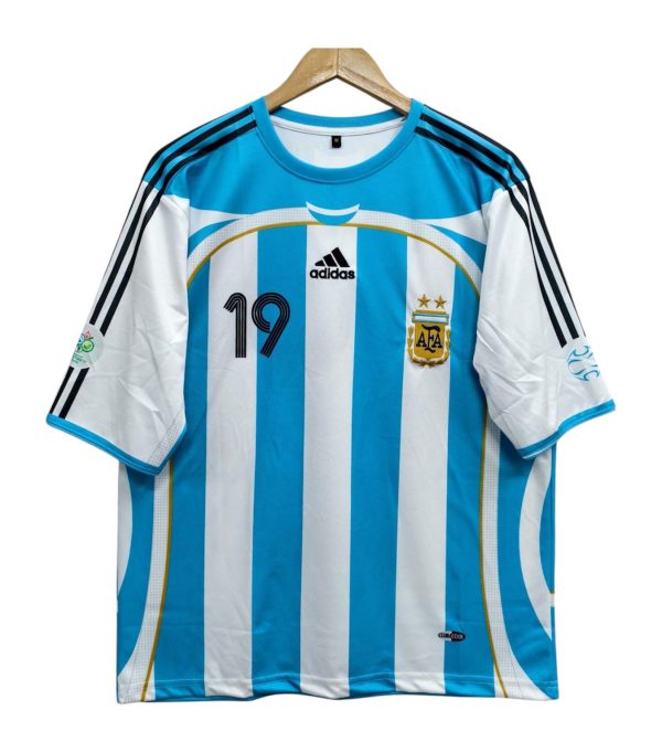 MESSI ARGENTINA HOME KIT 2006 EMBROIDERY FIVE SLEEV