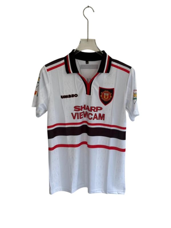 BECKHAM UNITED AWAY KIT 1997 POLO EMBROIDERY