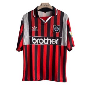 KINKLADZE MANCHESTER CITY 1994-95 AWAY KIT FIVE SLEEVE EMBROIDERY