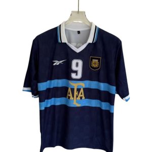 BATISTUTA ARGENTINA AWAY  KIT 2000  EMBROIDERY  FIVE SLEEV