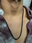 Stainless Steel Black Chain Beaded