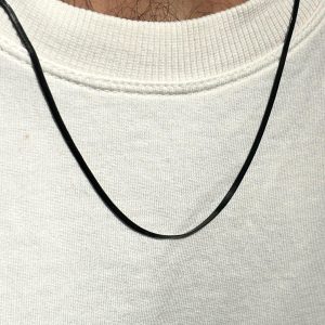 Black Thin Stainless Steel Chain