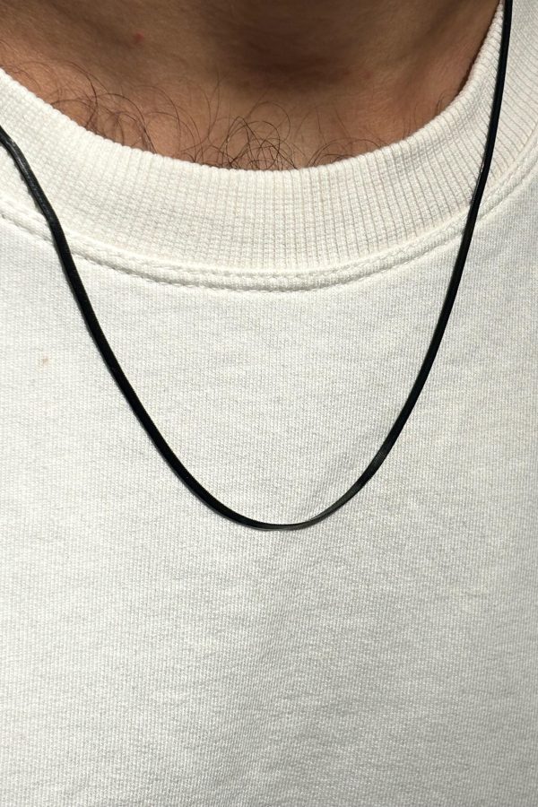 Black Thin Stainless Steel Chain