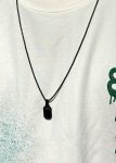 Black Square Locket Stainless Steel Chain