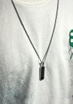 Silver Chain With Black Pendant
