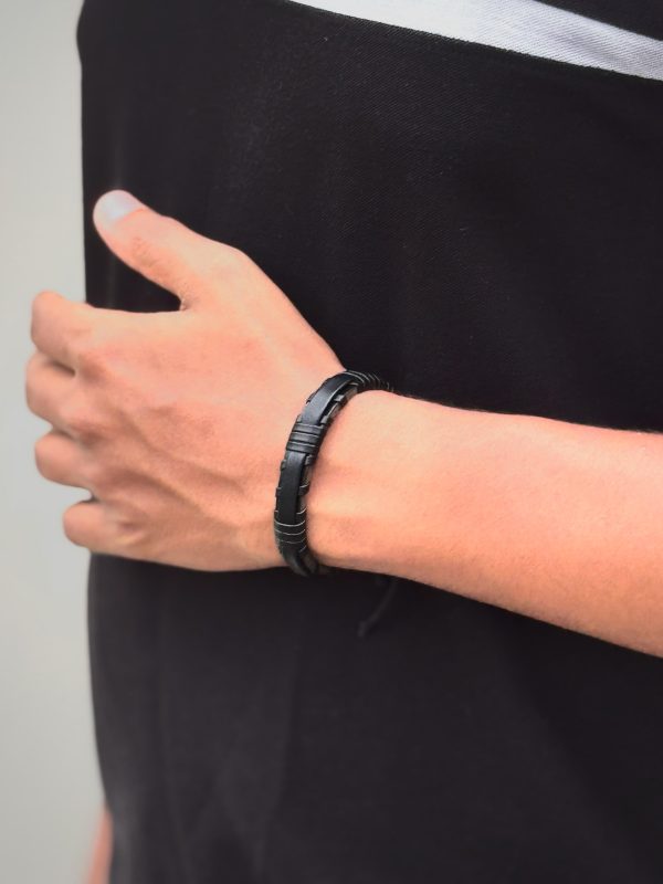 Brown Braided Leather Bracelet
