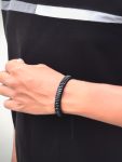 Black Braided Leather Bracelet