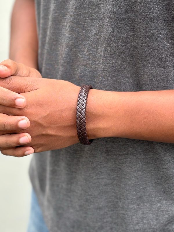 Mens Leather Bracelet Brown