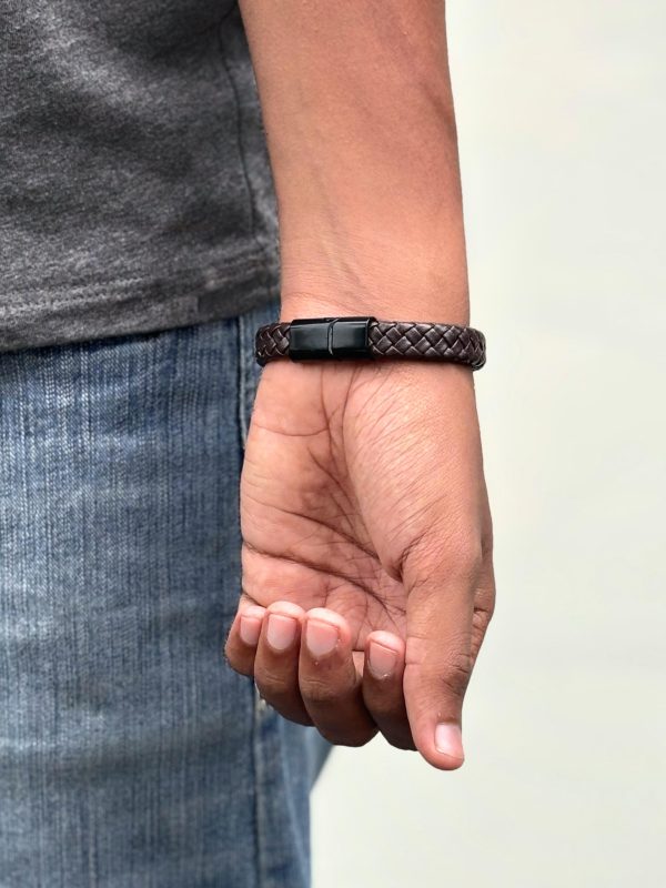 Mens Leather Bracelet Brown