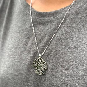 Silver Long Chain with Pendant