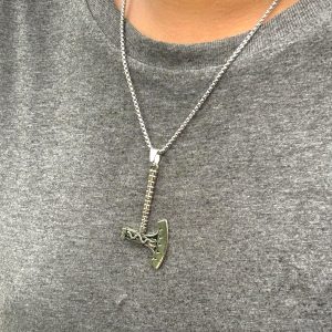Silver Long Chain with Pendant
