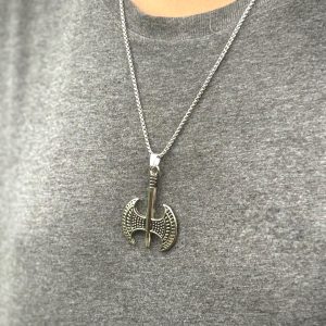 Silver Long Chain with Pendant