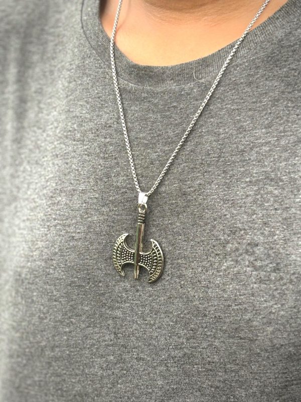 Silver Long Chain with Pendant