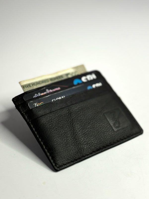 MINIMAL CARD HOLDER LEATHER BLACK
