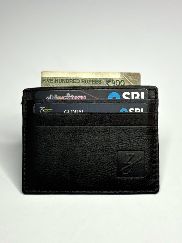 MINIMAL CARD HOLDER LEATHER BLACK