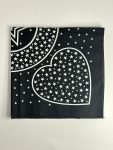 Heart Star Black Bandana