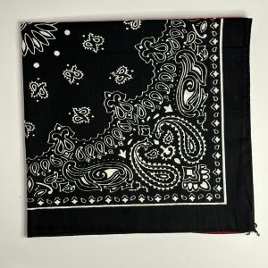 Printed Black Bandana