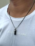 Black Crystal Pendant Chain