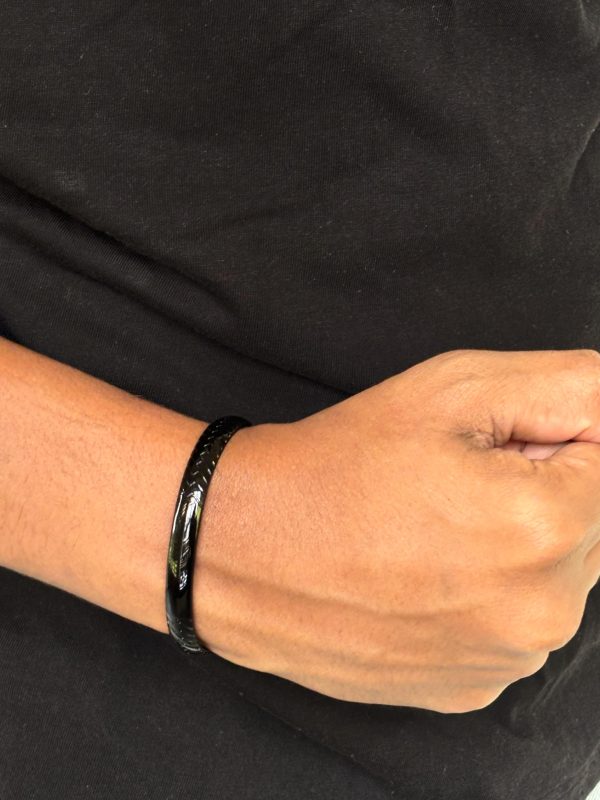 Black Open Bracelet