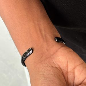 Black Open Bracelet