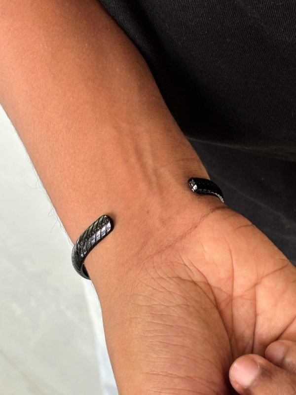 Black Open Bracelet