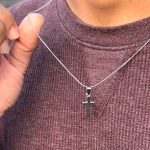 Cross pendant & chain bracelet combo