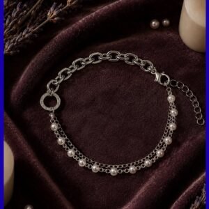 Double Chain Pearl Bracelet- Adjustable