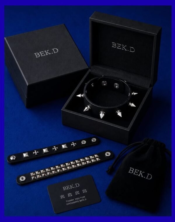 Punk Goth Leather Stud Bracelet