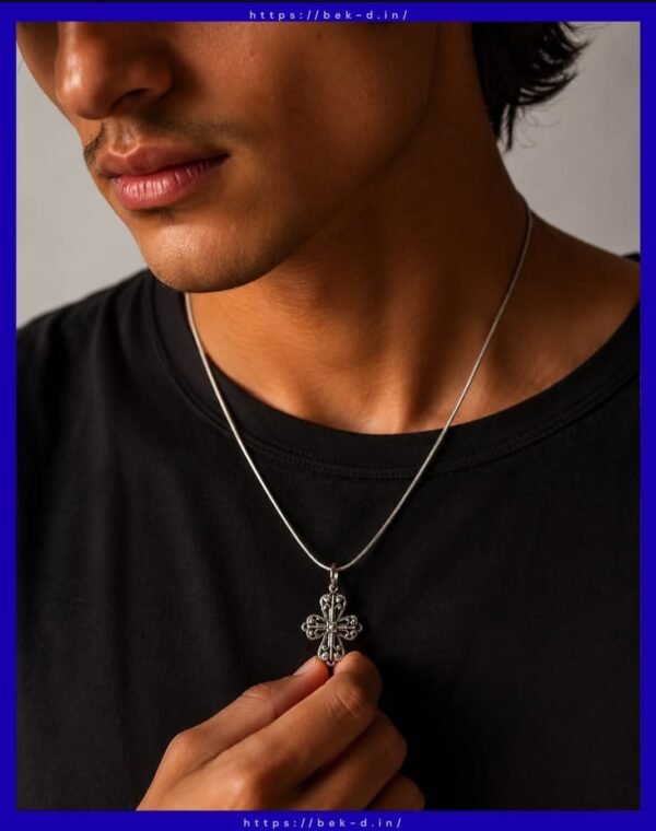 Vintage Gothic Cross Pendant Necklace