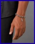 Chunky Link Bracelet with Bar Charm