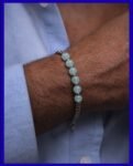 Mint Green Beaded Chain Bracelet