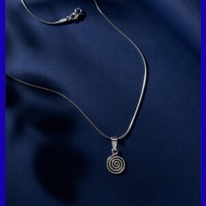 Spiral Charm pendant Snake Chain