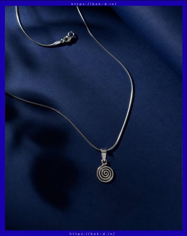 Spiral Charm pendant Snake Chain