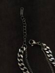 Crimson Gothic Chain Bracelet Black