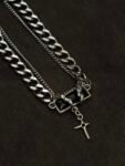 Crimson Gothic Chain Bracelet Black
