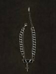 Crimson Gothic Chain Bracelet Black