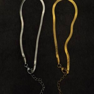 Couple Snake Chain Bracelets – Gold & Silver 🤍