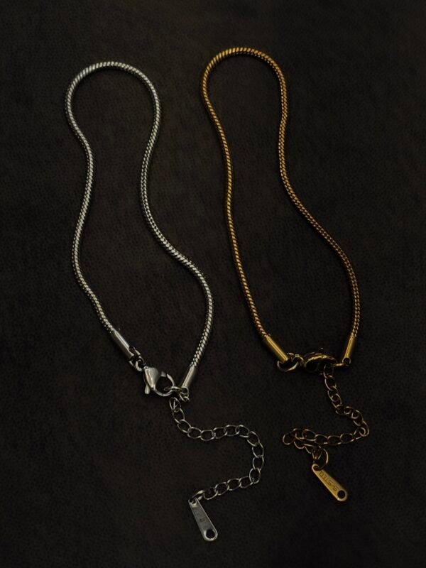 Couple round Chain Bracelets – Gold & Silver 🤍