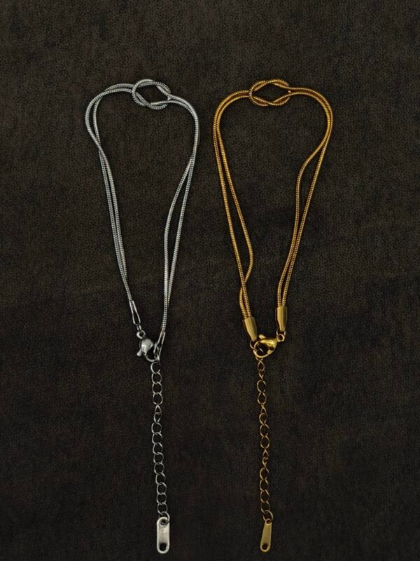 Twist Knot Couple Bracelets – Gold & Silver